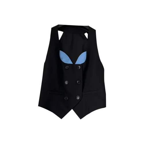 Fuccykee Черные Женские Жилеты