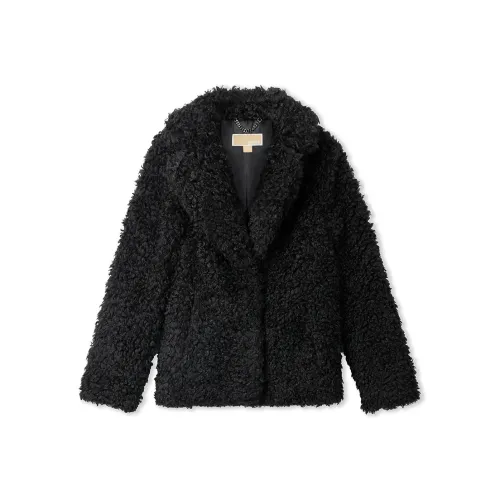 MICHAEL KORS FW24 Velvet Feel Пальто Женское Черное