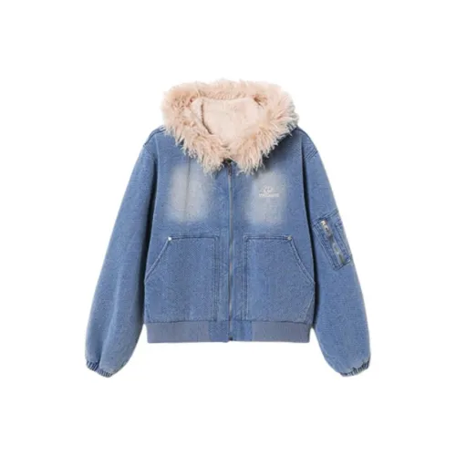 TOOOLAZY Denim Jacket Women's Blue