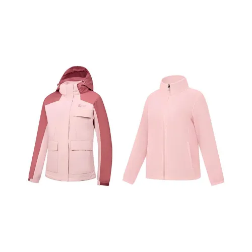 QIAODAN Тренчкот Женский Розовый Цвет Пена Ягодный Красный