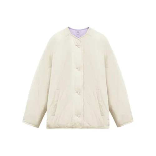 ISABEL MARANT Бежевый/Фиолетовый Женские Объемные Куртки (Пуфы)