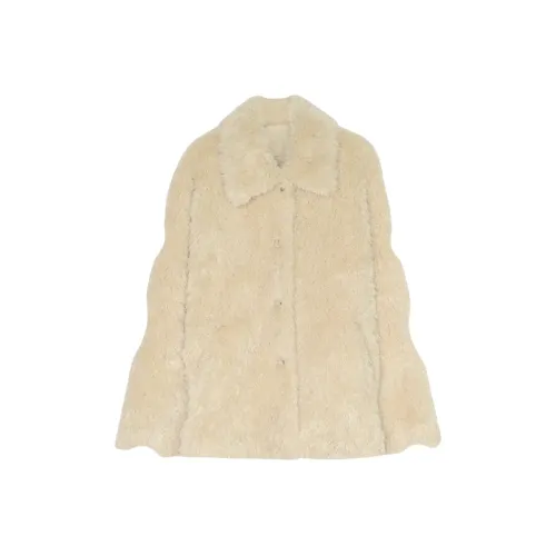 Yvetteclassic Вельвет Feel Пальто Женское Экрю