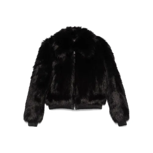 MICHAEL KORS FW24 Velvet Feel Пальто Женское Черное