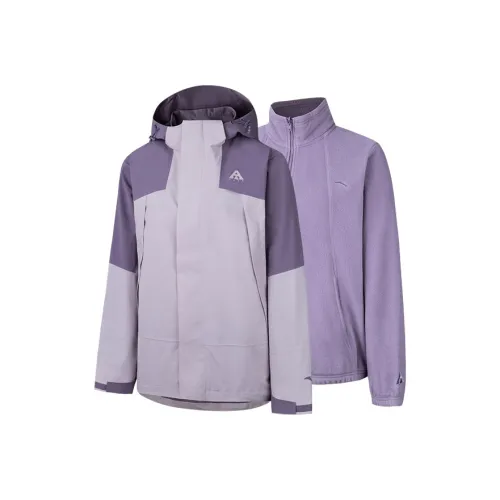 ANTA The crust of the earth Ветровка Женская Шелк Серый Фиолетовый Исцеление Розовый