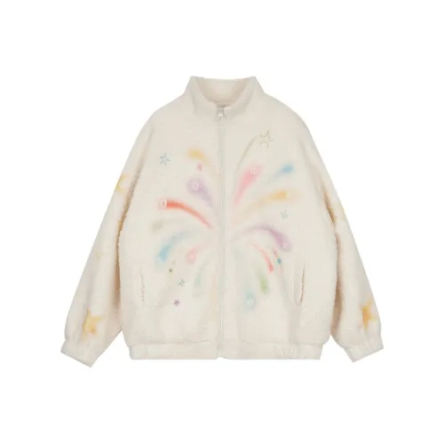 MASOOMAKE Бархат Feel Куртка Женская Белая