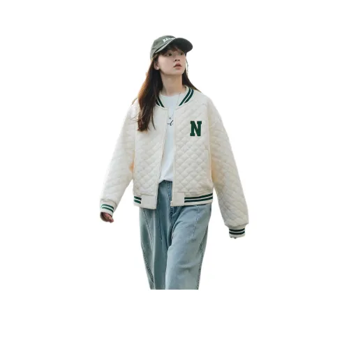 Tonlion Бейсбольная куртка Женская Бежевый Абрикос