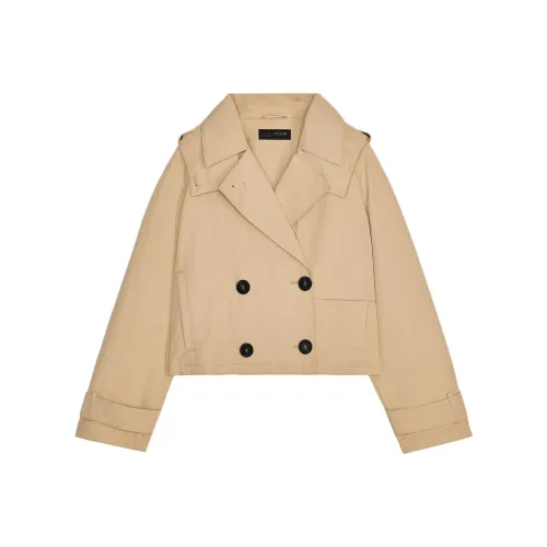 ZARA Тренчкот Женский Светлый Верблюжий