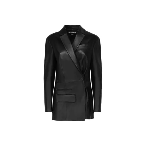 Jacquemus Кожа Куртка Женская Черная