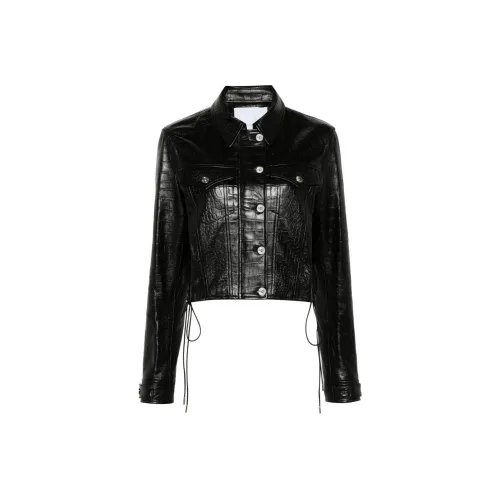 Paco Rabanne FW24 Кожа Куртка Женская Черная