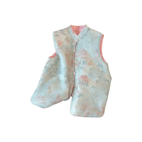 SIBAISHE Жилет Женские Циан и Розовый