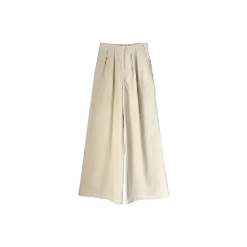 Fuccykee Повседневные брюки Женские Экрю