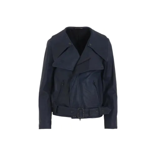 Yohji Yamamoto Морской синий Женские Кожаные куртки