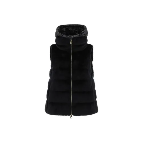 HERNO Черные Женские Жилеты
