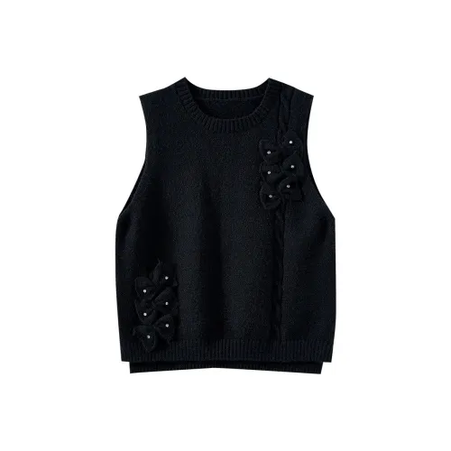 OUNIXUE Черные Женские Жилеты