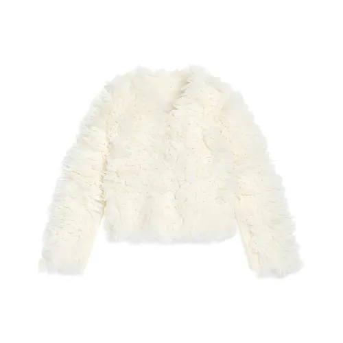 ARKET Бархат Feel Пальто Женские Экрю