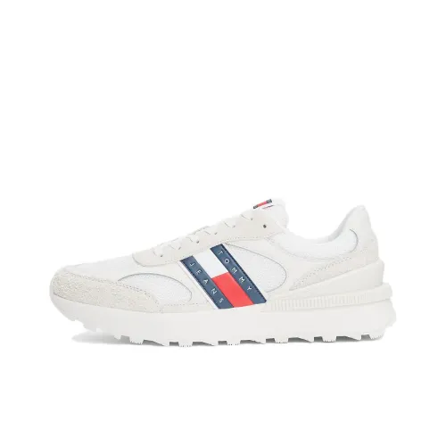 Tommy Hilfiger Противоскользящая Устойчивая к истиранию Низкий Топ Повседневная Обувь Мужская Белая