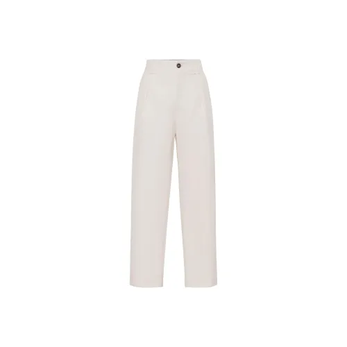 Brunello Cucinelli Белые Женские Повседневные Брюки