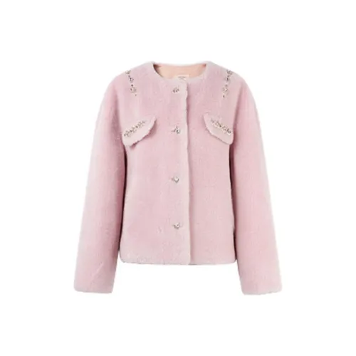 Cocoon Розовый Женские меховые изделия