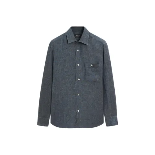 Massimo Dutti Куртки и Пальто Мужской Темно-Черный Серый