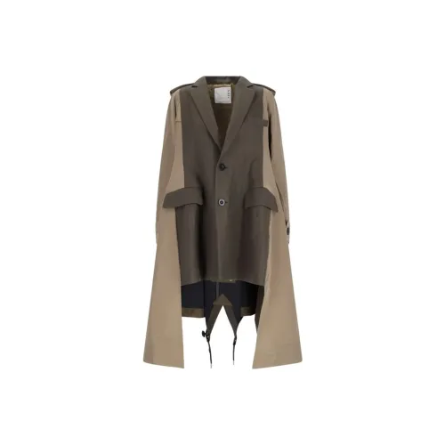 Sacai Коричневый Женский Тренч