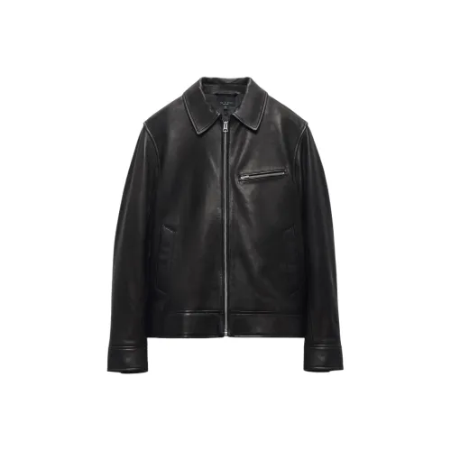 RAG BONE Кожа Куртка Женская Черная