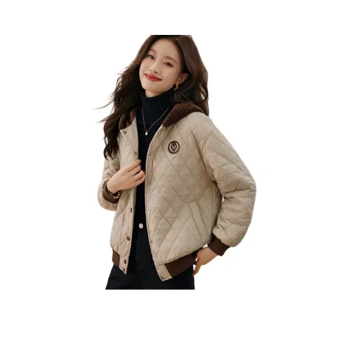 MOHANYIMEI Хлопковый пуховик женский светлый хаки