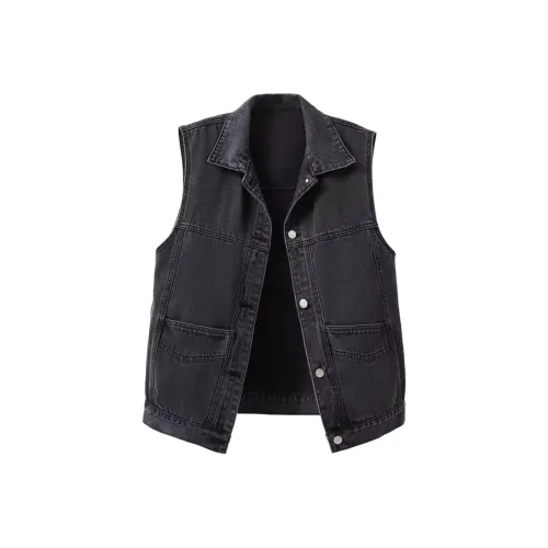 Wbwq Черные Женские Жилеты