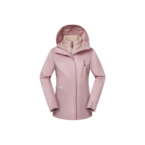 Коллаборация Columbia City Outdoor Collection Водонепроницаемый Ветрозащитный Дышащий And Теплоизоляционный Ветровка Женский Розовый
