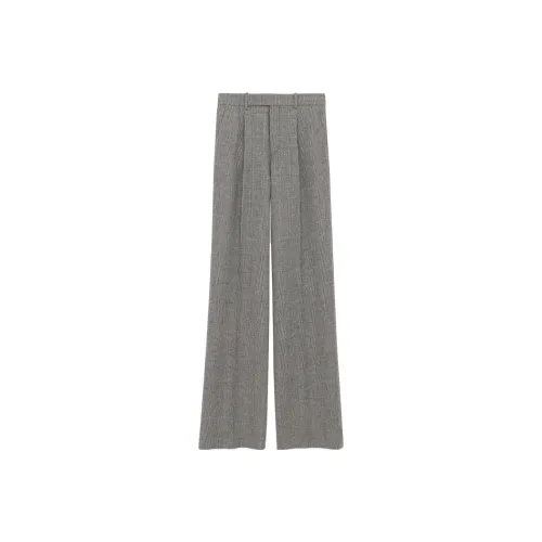 SAINT LAURENT Серые Женские Повседневные Брюки