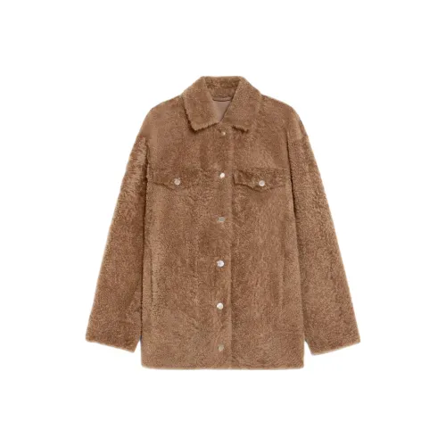 'S MAX MARA Вельвет Feel Пальто Женское Коричневый