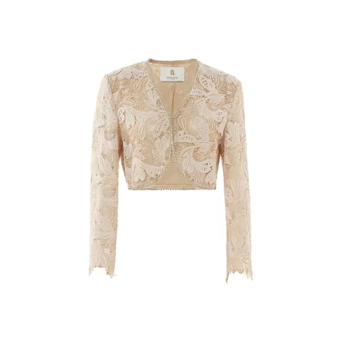 BESIONIA SS25 Cropped Jacket Women's Dark Apricot BESIONIA SS25 Укороченная куртка женская цвет темно-абрикосовый