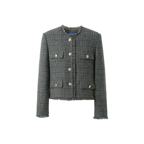 3COLOUR Cropped Coat Women's Photinia Gray