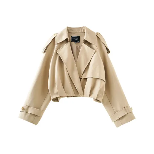 OUNIXUE Тренчкот Женский Хаки