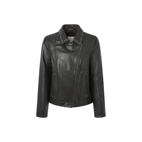 Pepe Jeans Черные Женские Кожаные Куртки