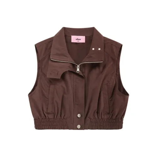 CHUU Красно-коричневый Женские Жилеты
