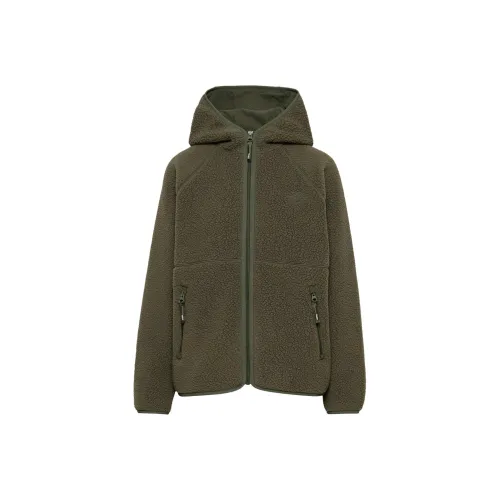 ARITZIA TNA Polartec Термический Pro С капюшоном Застежка-молния Толстовка Бархат feel Пальто Женское Темно-оливковый Темно-оливковый