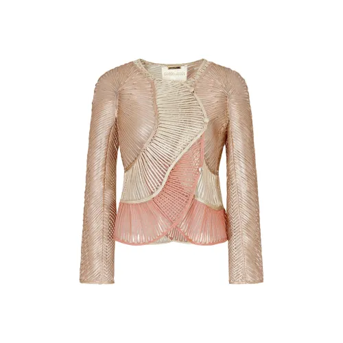 AMANI Кожа Куртка Женская Многоцветная