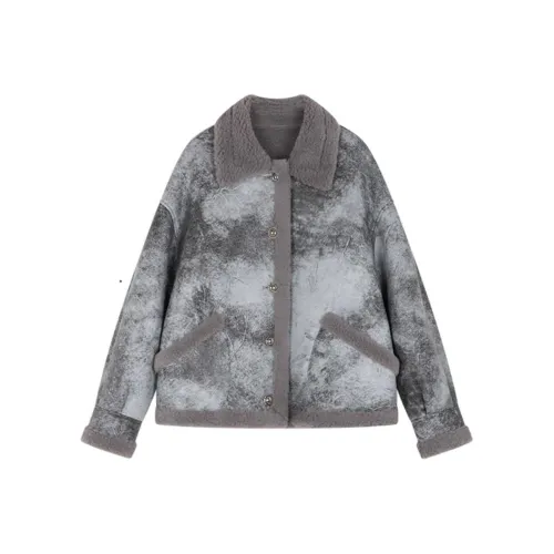 XWI Velvet Feel Пальто Женское Черный Белый