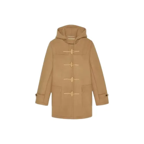 SAINT LAURENT Пальто Женское Бежевого цвета