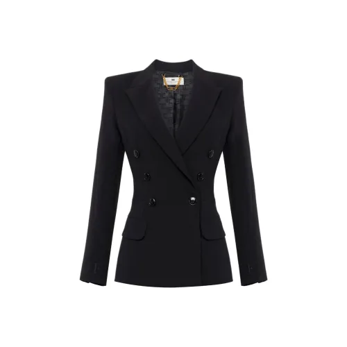 Elisabetta Franchi Бизнес-костюм пальто женское черное