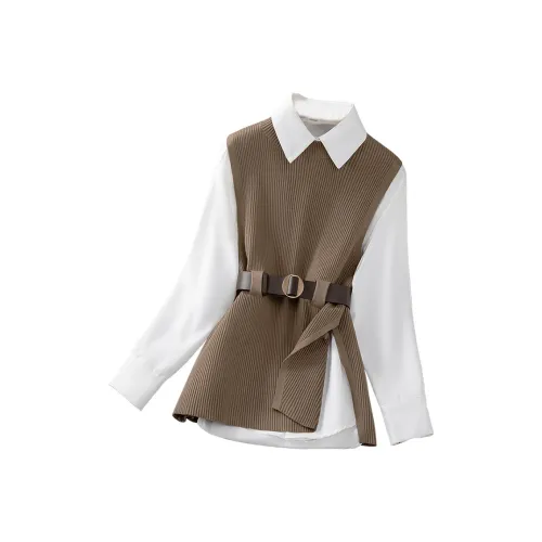 Cypress House Жилет Женские Кофе