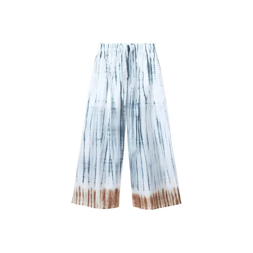 COS x TABATA SHIBORI Повседневные брюки Женские Белый Синий