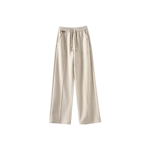 OUNIXUE Повседневные брюки Женские Темный абрикос