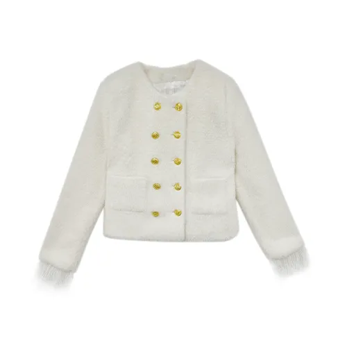 Icicofficial Бархат Feel Куртка Женская Белая