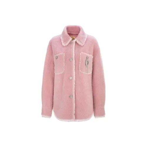 AIVEI Вельвет Feel Пальто Женское Пыльно-Розовый