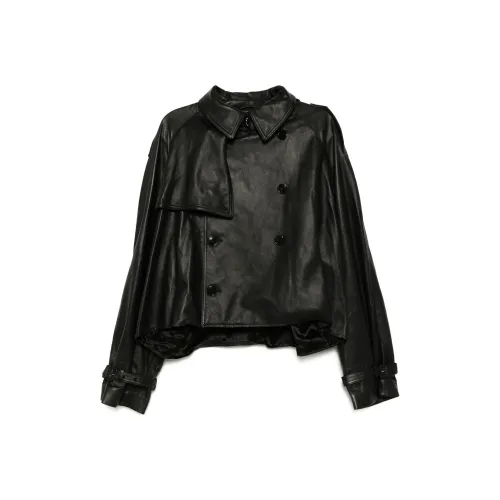 Vetements SS25 Кожа Куртка Женская Черная