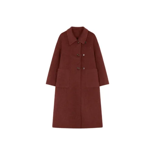 Mo Han Yi Mei Пальто Женское Анкора Красный