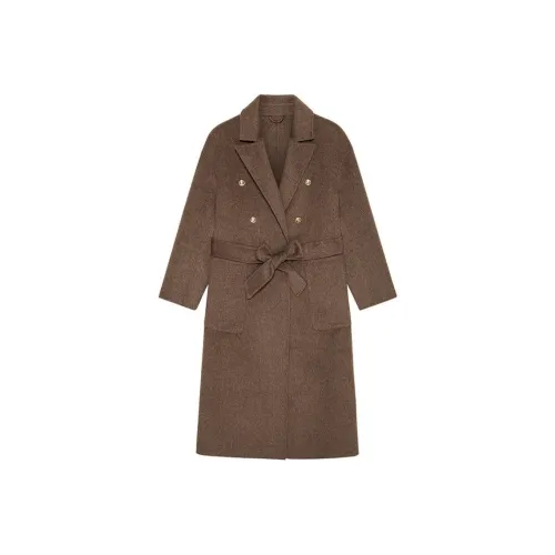 DKNY Пальто Женское Средний Кофейный