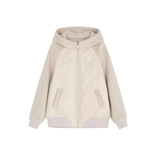 IHIMI Хлопковый пуховик женский светлый хаки