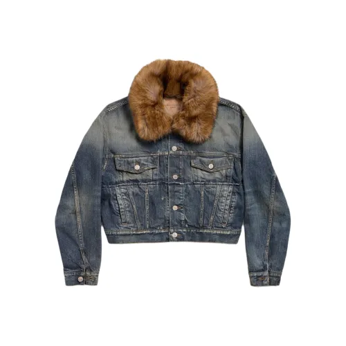 Balenciaga Denim Jacket Regular Fit Women's Blue Баленсиага Деним Куртка Стандартный крой Женский Синий